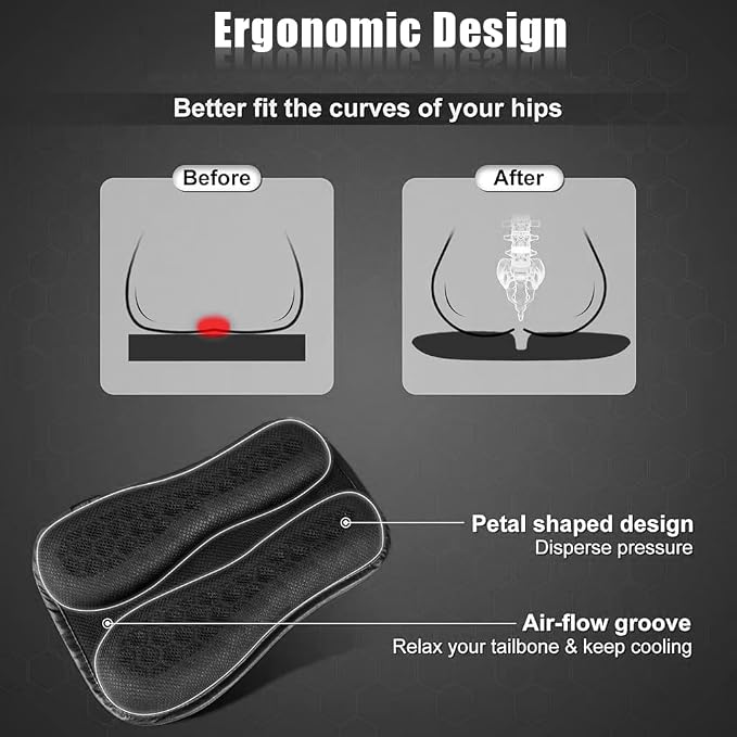 Shock Absorbing Motorcycle Seat Cushion
