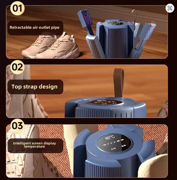 Electric Shoe Dryer with 4 Telescopic Nozzles - My Store